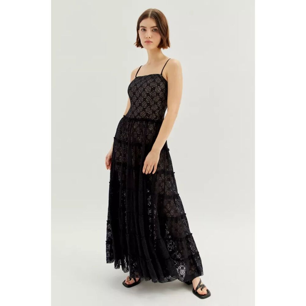 NWT Urban Outfitters Lucy Lace Maxi Dress- M - Picture 14 of 14